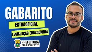 GABARITO EXTRAOFICIAL PREFEITURA DE BELO HORIZONTE [upl. by Bendite]