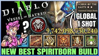 Diablo 4  New Best TRILLION 1 SHOT Spiritborn Build Found  OP Meta S6 Crushing Hand Vortex Guide [upl. by Anar]