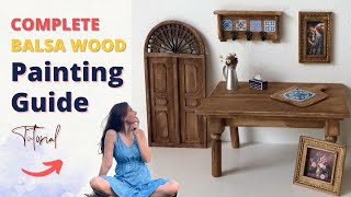 Complete Balsa Wood Painting Guide From Prep to Sealing  Step by step tutorial 🎨 [upl. by Ardried4]