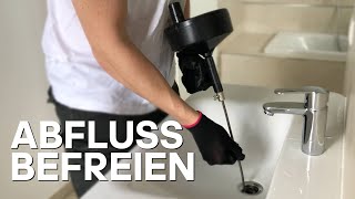 Abfluss verstopft So befreien Sie diesen ohne Chemie  Spirale für Waschbecken Dusche amp Badewanne [upl. by Airdnassac]