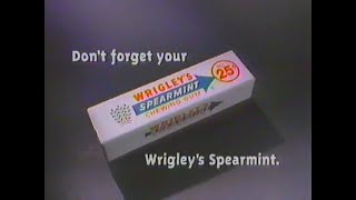 1994 Wrigleys Spearmint Gum Commercial [upl. by Drarej]