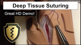 SUTURE Tutorial Deep Tissue Absorbable Suture  Stepbystep instructions in HD [upl. by Emanuele]