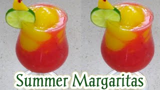 Frozen Strawberry Mango MargaritaNonAlcoholic DrinkHomemade Strawberry MargaritaSummer Drink [upl. by Leggett]