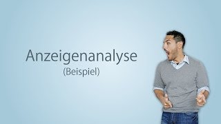 Anzeigenanalyse  Prüfungsvorbereitung MGAP2014 [upl. by Melloney]