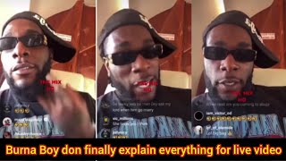 Burna Boy finally reveals why he never marry and born child for live video [upl. by Meingoldas]