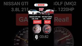 Tuning Nissan GTR r35 2150hp 2200hp vs golf GTI [upl. by Lindell263]