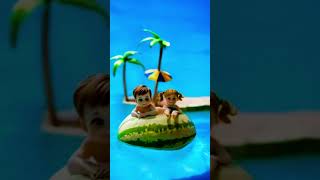 couple diying in swiming pool watermalon ai aitools aianimals cute amazing entertainment [upl. by Tonya62]