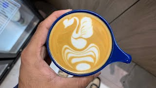 Speciality Coffee Training  Barista art skills  Coffee Latte Art Tutorial Coffee latte [upl. by Htessil]