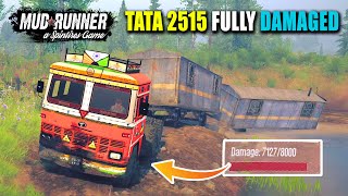 Fully Damaged TATA 2515 Truck Unlocked Garage Spintires MudRunner [upl. by Alano]