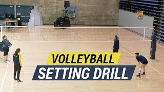 Volleyball Setting Drill  Right Back Right Front Exchange  Coach Ashlie Hain [upl. by Helfant]