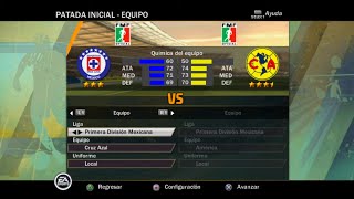 FIFA 11 PS2 Gameplay  Cruz Azul vs Club America [upl. by Ahsinnor]