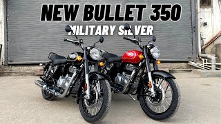 2024 Royal Enfield Bullet 350 Military Silver Review  New Variant  Motorxone [upl. by Harrison592]