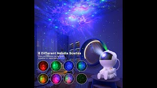 Astronaut Star Projector Night Light with Remote Control 360 Adjustable Design Bedroom Nebula Galaxy [upl. by Lyrred]