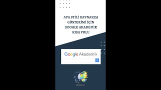 APA Stili Kaynakça Google Akademik [upl. by Shelba299]