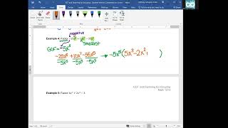 Factoring a GCF Where GCF Contains Variable and Constant [upl. by Asilam]