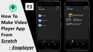 How To Make Video Player App In Android Studio  Design PlayerActivity Exoplayer Tutorial  Part 5 [upl. by Adnirim225]