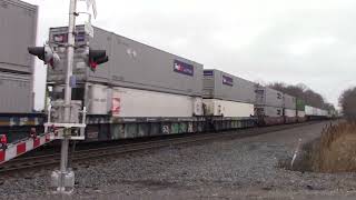 122623 Millersburg IN NS 4297 leads an intermodal east [upl. by Ailee]