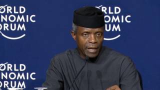 Davos 2017  Press Conference with the VicePresident of Nigeria [upl. by Berger]