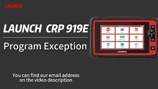 LAUNCH CRP 919E  Program Exception [upl. by Ithsav]