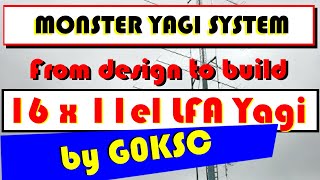 MONSTER Yagi system 16 x 11el 144MHz design to built system  9A2AE [upl. by Zhang]