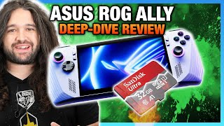 ASUS ROG Ally DeepDive Review Thermals Gaming Power SD Card amp More vs Steam Deck [upl. by Junius]