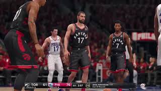 NBA Franchise 76ers x Raptors Final de Conferência Jogo 1 [upl. by Leyes]