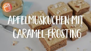 Apfelmuskuchen mit CaramelFrosting Rezept Chochdoch mit Oli [upl. by Annahpos]