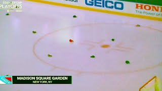 Fans Throwing Hats at MSG for Chris Kreider Hat Trick Rangers vs Hurricanes Game 6  2024 NHL [upl. by Macri393]