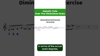 How To Play Melodic Cells Over Diminished Scales shorts jazz [upl. by Ellerahc]