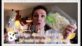 Retour de course du 2611 menu à télécharger  les recettes à venir dans les vlogs de cette semaine [upl. by New]