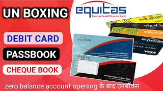 Equitas bank debit card unboxing  equitas zero balance account equitas small finance bank in hindi [upl. by Reese]