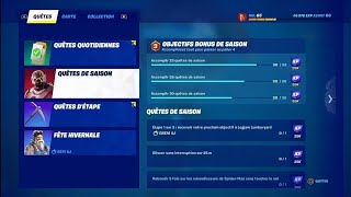 FORTNITE  COMMENT DÉBLOQUER TOUTES LES QUÊTES DE SAISON  CHAPITRE 3 SAISON 1  OBJECTIFS BONUS 3 [upl. by Sib396]