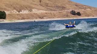 Lake Nacimiento trip adults tubing and wiping out [upl. by Amie]