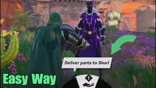 Easily Deliver Parts to Shuri  Fortnite Shuris Invention Quest [upl. by Ahsina72]