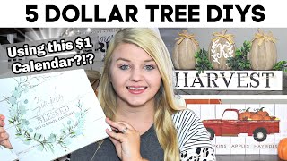 5 Dollar Tree DIYS Using This 1 CALENDAR  NEW DIY Dollar Tree Fall 2020  Krafts by Katelyn [upl. by Sherfield]