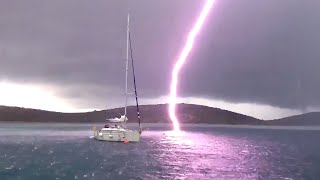 15 Incredible Lightning Strikes Caught on Camera [upl. by Kcirdor]