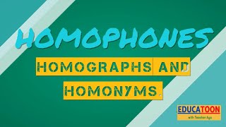 Homophones Homographs Homonyms [upl. by Ydnyl191]