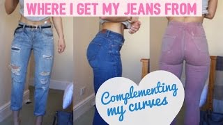 WHERE I GET MY JEANS FROM  TRY ON  Complementing my curves [upl. by Nivek]