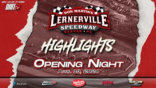 Lernerville Speedway  April 19 2024  Opening Night Highlights [upl. by Latsyrcal]