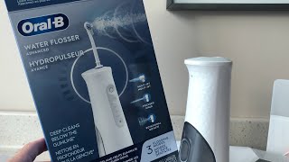 OralB Water Flosser Advanced Unboxing and First Look [upl. by Gnah659]