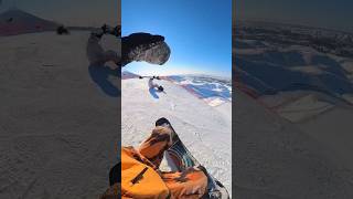 Snowboarding experience speed skiing from the skiers perspectivesnowboarding [upl. by Euqinommod]