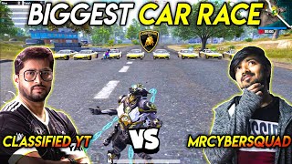 😱CLASSIFIED YT AND MRCYBERSQUAD CHALLENGED US FOR THIS LAMBORGHINI CAR RACE 😍 IN BGMI🔥 [upl. by Alida]