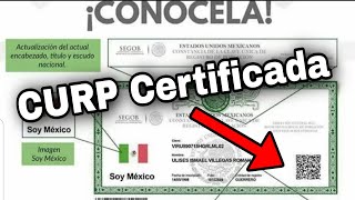 como sacar la Curp Certificada [upl. by Ycart383]