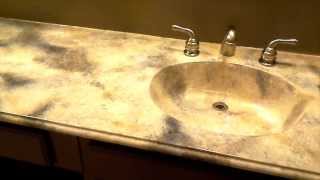 Faux Marble Bathroom Countertop [upl. by Ena955]