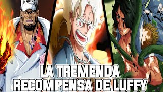 LA NUEVA RECOMPENSA DE LUFFY LUEGO DE EGGHEAD  LUFFY SUPERA A SHANKS Y KUROHIGE [upl. by Acire165]