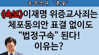 송국건TV 이재명 위증교사 선고 날 법정구속 국회 표결 불필요 [upl. by Retluoc359]