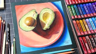 Oil Pastel Tips You Need to Know Lets Paint Avocados amp Learn Oil Pastel Techniques [upl. by Roosevelt]