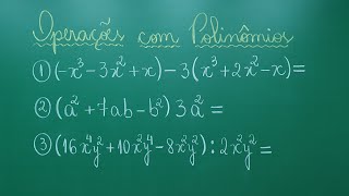 POLINÔMIOS  OPERAÇÕES COM POLINÔMIOS  Professora Angela Matemática [upl. by Rosel]