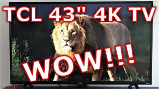 TCL 43 inch 4K 4 series Roku Smart TV UHD Unboxing and Review [upl. by Deevan]