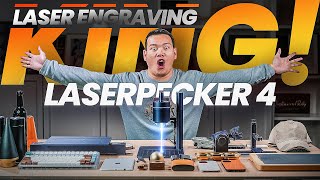 LaserPecker LP4 Review Worlds First DualLaser Laser Engraver is CRAZY [upl. by Hterrag]